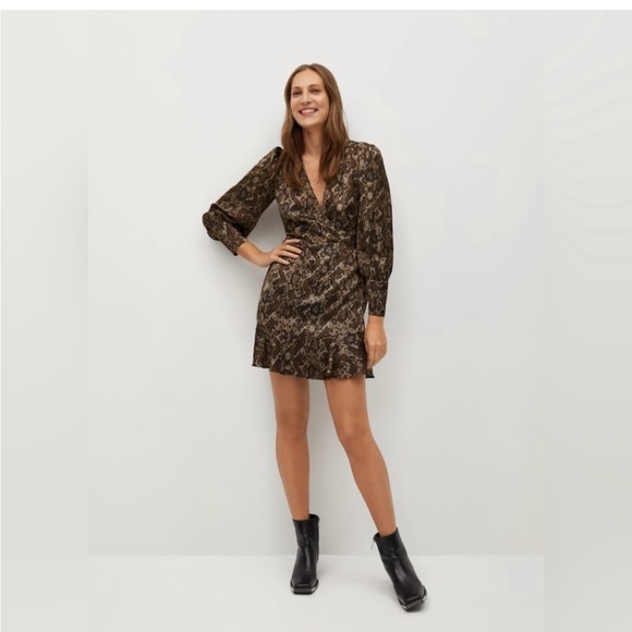 NWT Mango Snakeskin Dress 8 - Picture 3 of 10